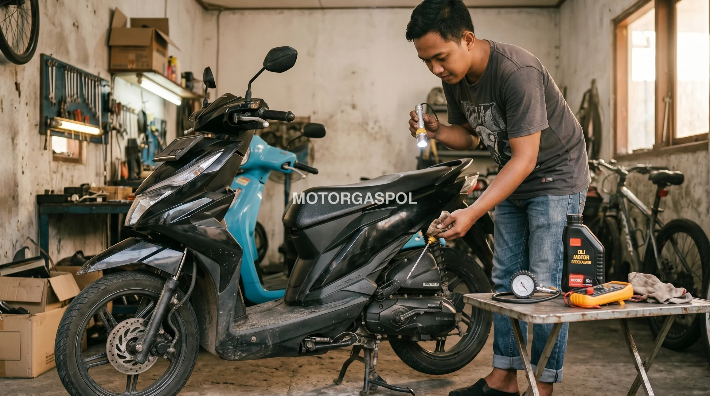 Servis Ringan Motor di Rumah — 7 Pengecekan Wajib Tiap Bulan