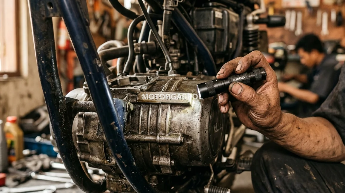 Cara Cek Nomor Rangka dan Mesin Motor Bekas Asli atau Bukan