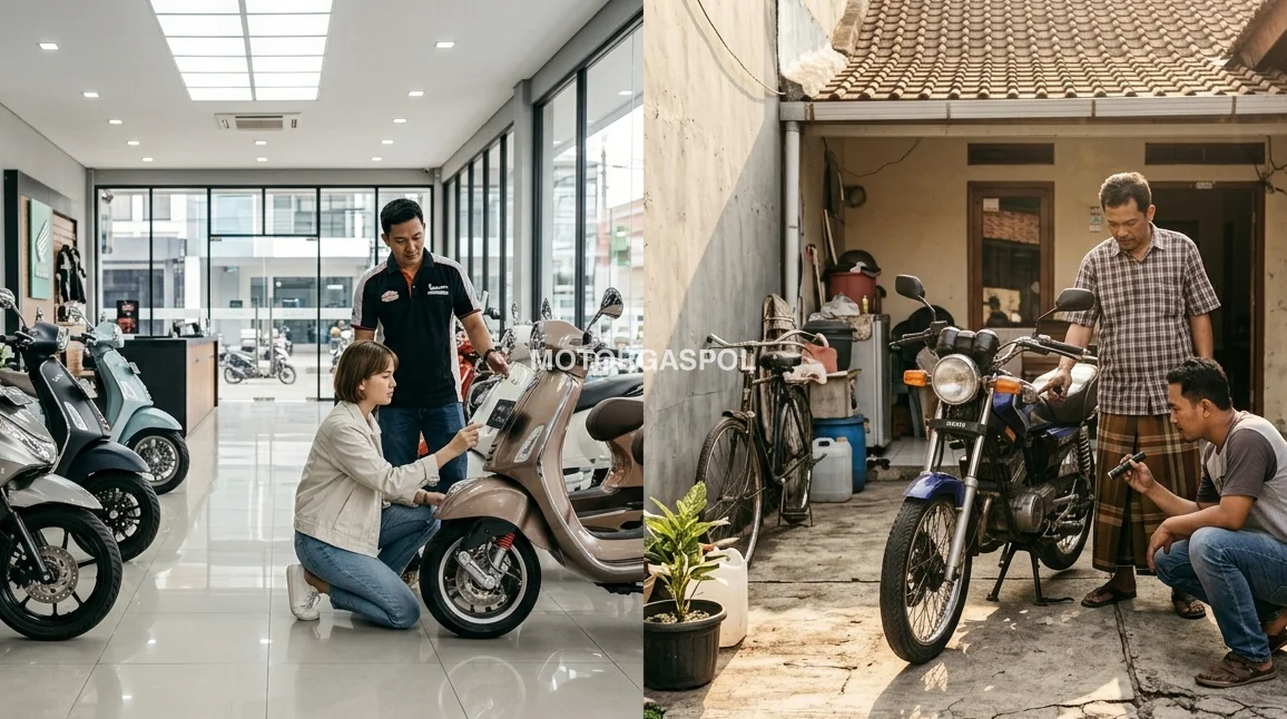 Beli Motor Bekas di Showroom atau Perorangan — Mana Lebih Aman?